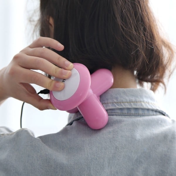 Mini Nakke Massager Multi Funktion Plastic Trekant Form Elektrisk