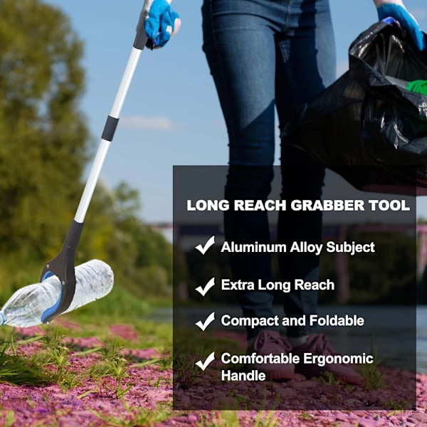 Foldbar Gripper Udvider Hånd Værktøj Strøelse Reachers Plukkere Sammenklappelig Affald Reacher Grabber Pick Up Værktøj