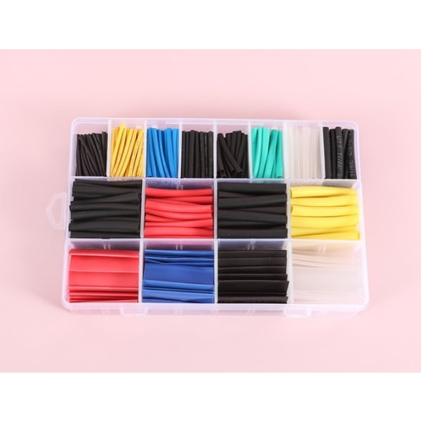 750 stykker Varme Shrink Wrapping Kit Elektrisk Tilkobling Wire Kabel Isolasjon Sleeving