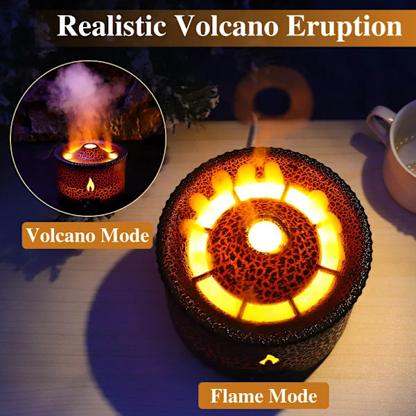 Eld Låga Luft luftfuktare Aroma Diffuser Eterisk Olja med Fjärrkontroll Manet för Hem Doft