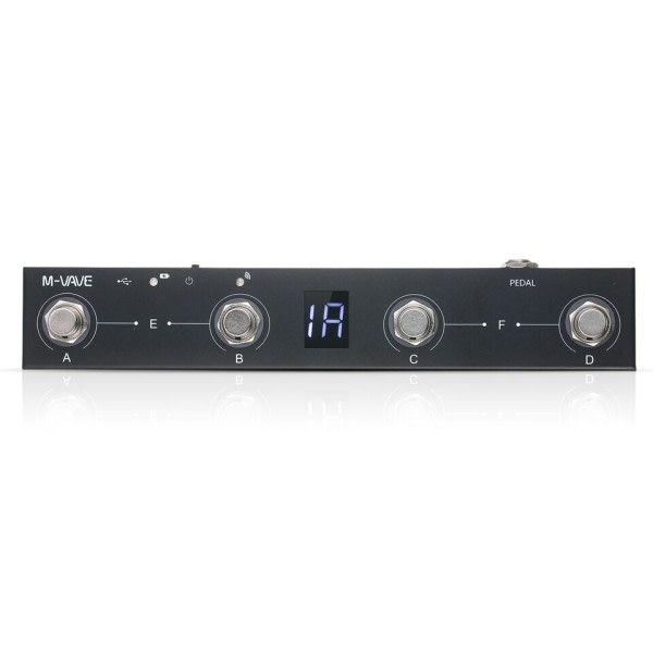 BT Wireless MIDI Controller Rechargeable 4 Buttons Bärbar MIDI Fot Controller
