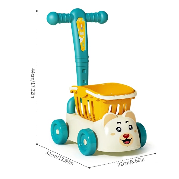 Børn's supermarked indkøbsvogn baby vogn legetøj
