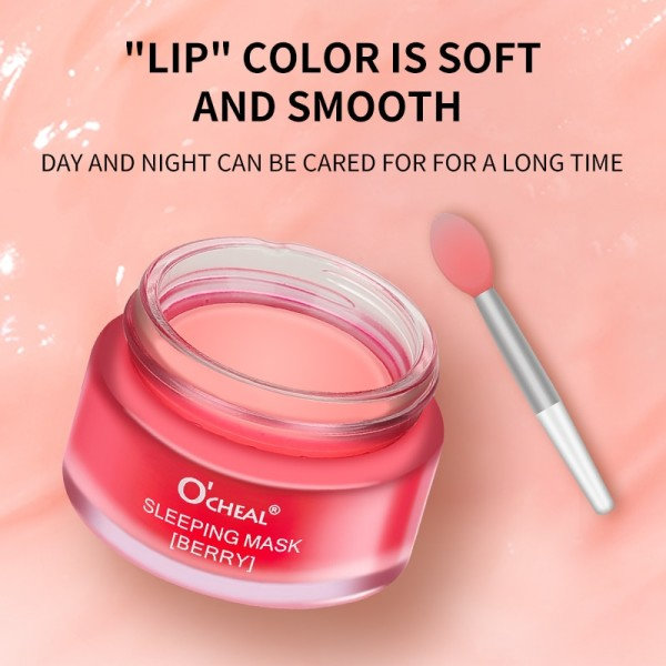 1 stk nat sovende vedligeholdelse fugtgivende læbe gloss blegemiddel creme anti aldring reparation læber maske