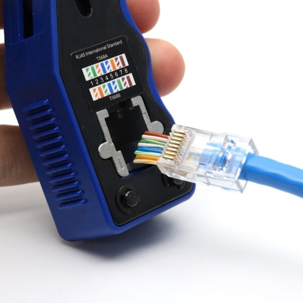 Rj45 crimper nettverk verktøy tang cat5 cat6 8p rg rj 45 ethernet kabel stripper pressing wire klemme