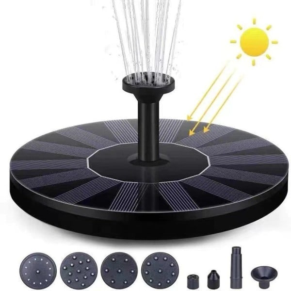 Flytende solenergi fontene foss fontene basseng dam fugl bad solpanel drevet fontene vann pumpe