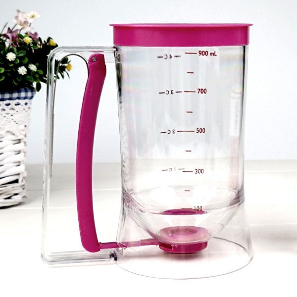 900 ml smet dispenser bakning mjöl pasta dispenser för pannkakor muffins