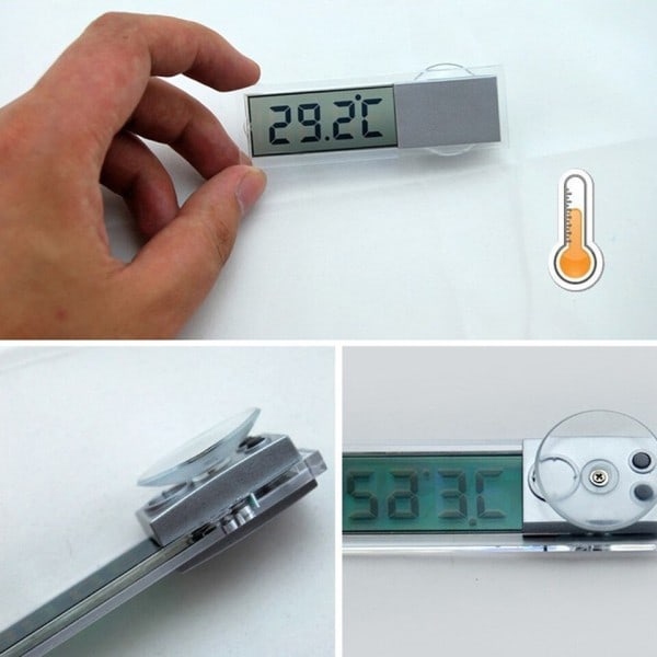 LCD Digital Termometer Auto Fönster Utomhus Energibesparande Mätare Smart Digital Display Temperatur