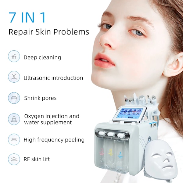 7 i 1 vatten syre liten bubbla maskin proffs hydra vatten