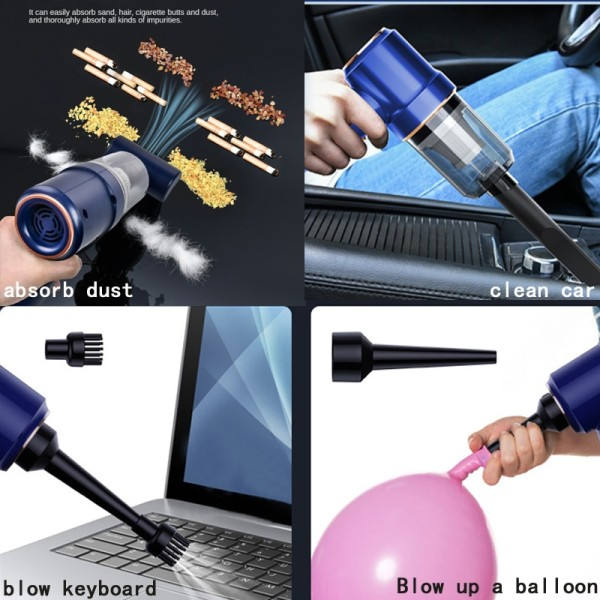 Mini dammsugare för bil och hem trådlös bärbar torr våt