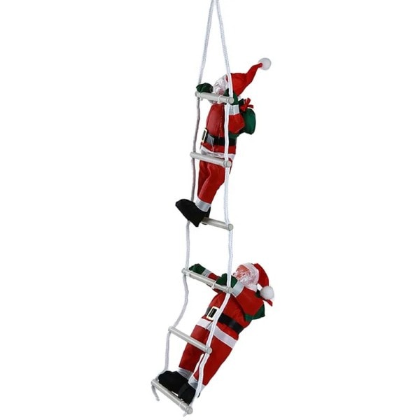 jul tomten klättring stege docka jul träd hängande dekoration inomhus dörr vägg jul hänge