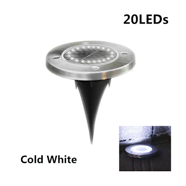 8 deler 20 LED Solar termisk lys hage innredning