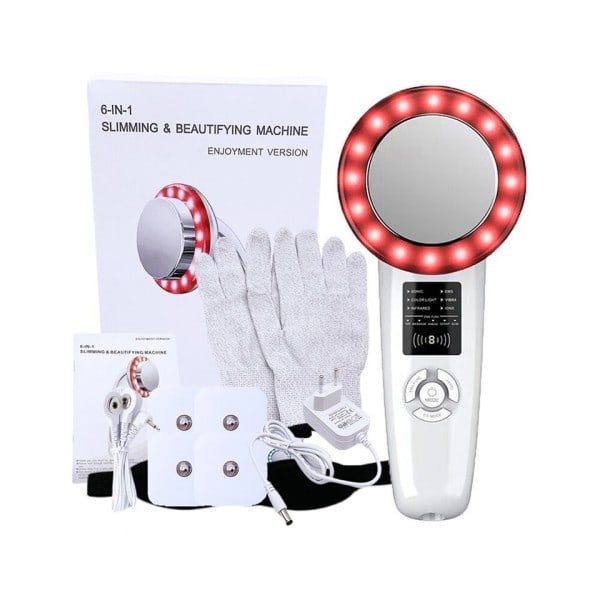 Ultraljud kavitation EMS bantning maskin 6 in1 galvanisk ultrasjud kroppsmassage