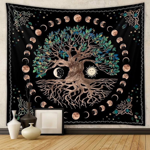 Mystisk Tree Life Sopp Skog Teppe Vegg Hengende Eventyr Fortelling