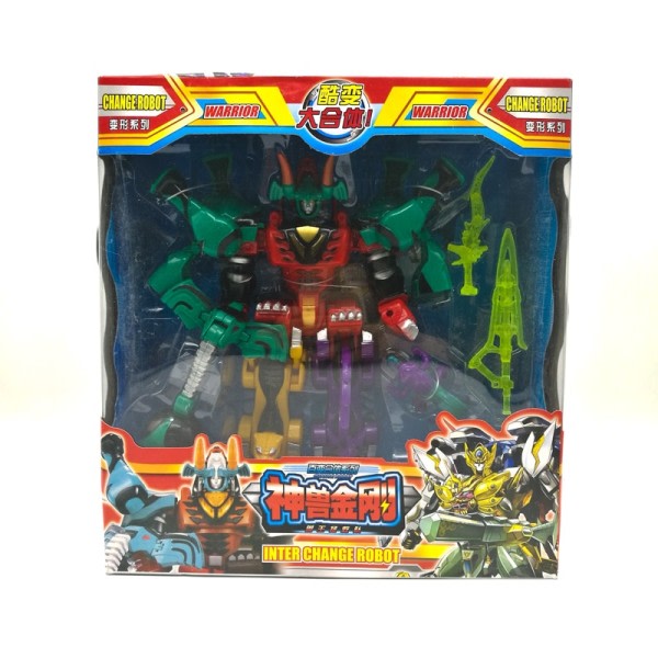 Transformation Dinosaur Robot Action Figurer 5 i 1 Saml Dinozords Ranger Megazord Børn Legetøj