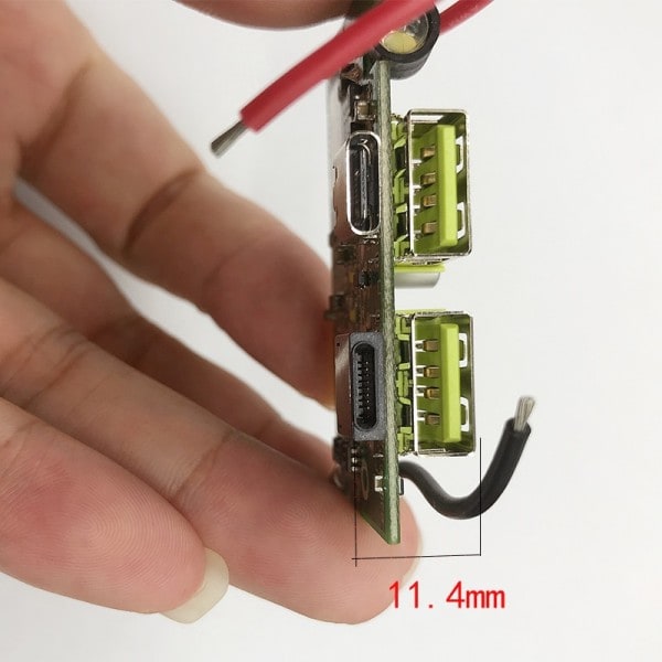 Dubbel USB Typ-c QC 3.0 Snabb laddning kort snabb laddare modul