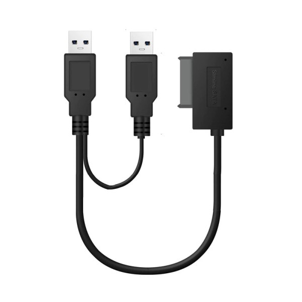 USB3.0  to Mini Sata II 7+6 13Pin Adapter Converter Cable  for Baptop CD/DVD ROM Slimline Drive