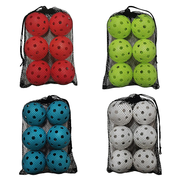 6 bitar Pickleball Ballar 40 Hål Pickleball Hög Elastisk Tålig Ihålig Ballar
