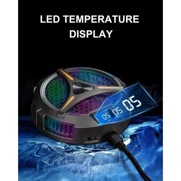 Steam Deck Fan Cooler, Semiconductor Heatsink Cooling with 7-Blade Fan / LED Temperature Display Magnetic Cooler