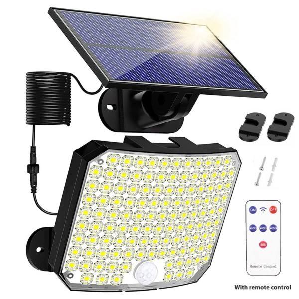 118LED Ulkona aurinkovalo liiketunnistimella kaukosäädin IP65 vedenpitävä patiolle autotalli turva seinä valo
