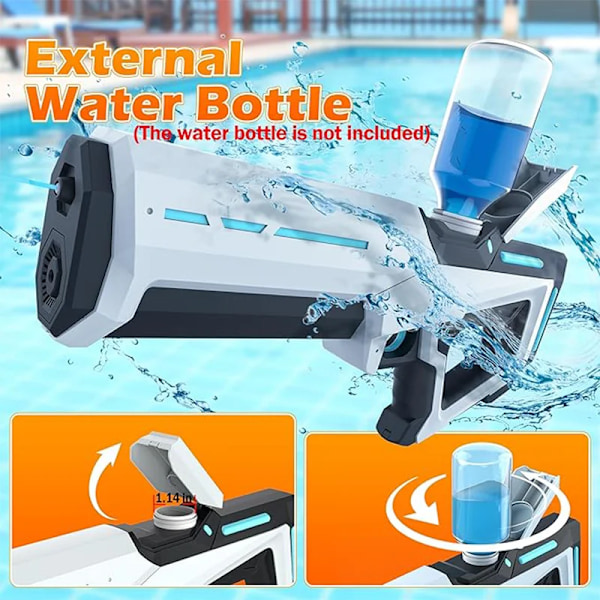 El Vatten Vapen För Vuxna Kraftfull Squirt Automatisk Vatten Sug Vatten Bläster Sommar Utomhus Strand Leksak