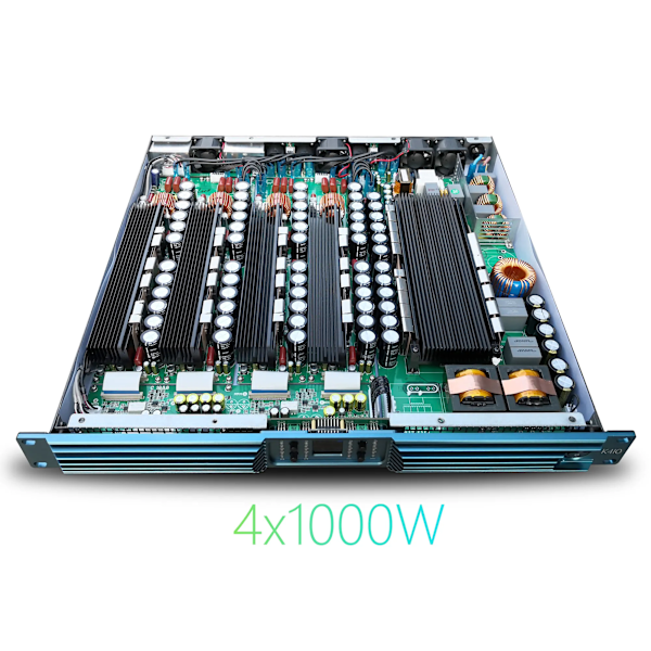 4X 1000W Subwoofer Forstærker Aduio Kraftfuld Professionel Forstærkere Klasse D 4-Channel PFC 90V-270V Stabil 2Ω 11000W Max