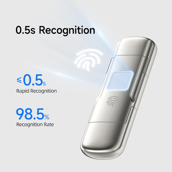 USB3.2 Solid State Pendrive AES256 og Fingerprint Encryption 520MB/s USB Type C Gen 2 Flash Drive 1TB