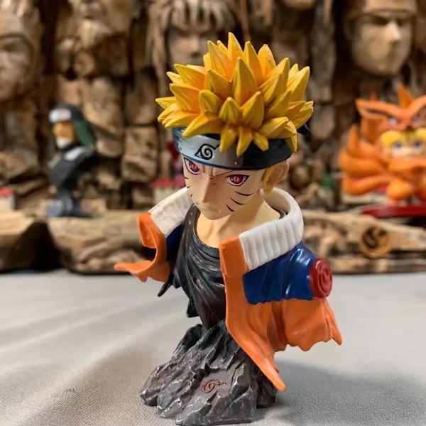 Anime Mini Naruto Uzumaki Naruto Barndom Byst Staty Anime Action Figur Staty Action Figur