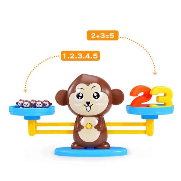 Monkey Balance Baby Montessori Educational Spill  Nummer Toy Educational Learning Toys