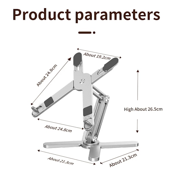 Best kvalitet Sammenleggbar Bærbar Stativ 360°Rotasjon Notebook Bord Aluminium Legering Holder Bærbar Bok Nettbrett Bracket med varme spredning