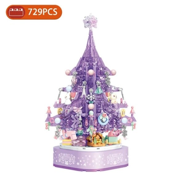 Creative Joulu Kaupunki Santa's Reki Joulupukki Visit Lahja Pack Lumiukko Malli Rakennus palikoita tiilet lelut