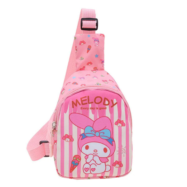 Cinnamoroll Bröst väska Kawaii Crossbody väskor Kuromi My Melody Messenger Skulder Handväska för Kvinnor Resor Sport leksaker