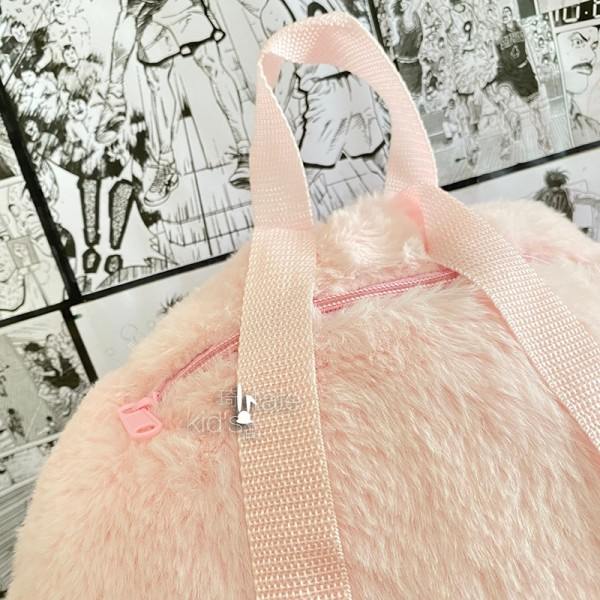 43 cm rosa mode kvinnor plysch väska  ryggsäck fluffig kvinna stor kapacitet
