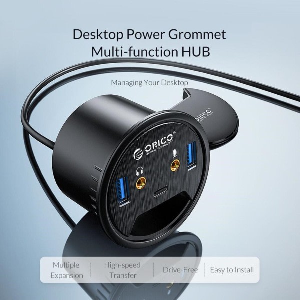 USB C HUB 3.0 pöytä pöytäkone läpivienti portilla tyyppi lukija liitin sovitin jakaja