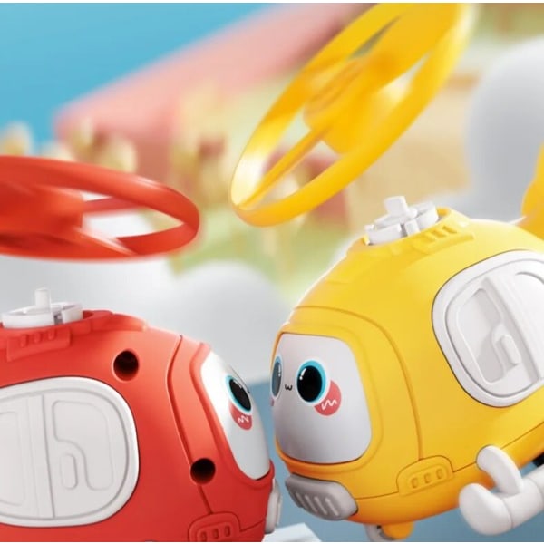 Flygplan Baby Pojke 3 År Flygplan Bambu Trollslända Tecknad Helikopter UFO leksak