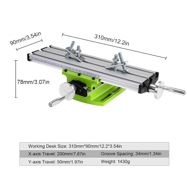 BG-6300 Compound Bord Arbejds Cross Slide Bord Arbejdsbord til fræsning boring bænk multifunktion justerbar