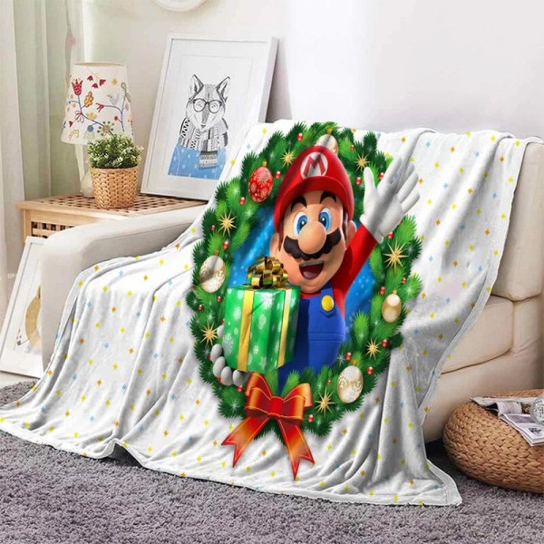 Super Mario Bros Juletæppe Plys Tæppe Tæppe Ansigtsklud sengetæppe tæppe  a8fe | Fyndiq