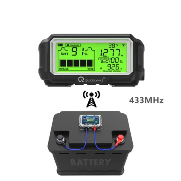 LED Batteri Tester Monitor Head Up Display Professionel Batteri Health Tester Værktøj