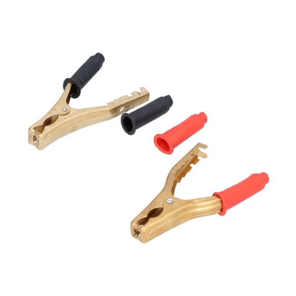 ​2Pcs Batteri Jumper Cable Clamps 200A Isolated Alligator Clips Battery Lading Connector Plug Power Kit