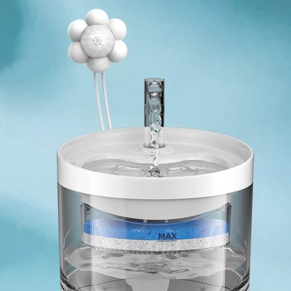 Intelligent Katt Vann fontene med kran Hund Vann Dispenser Transparent