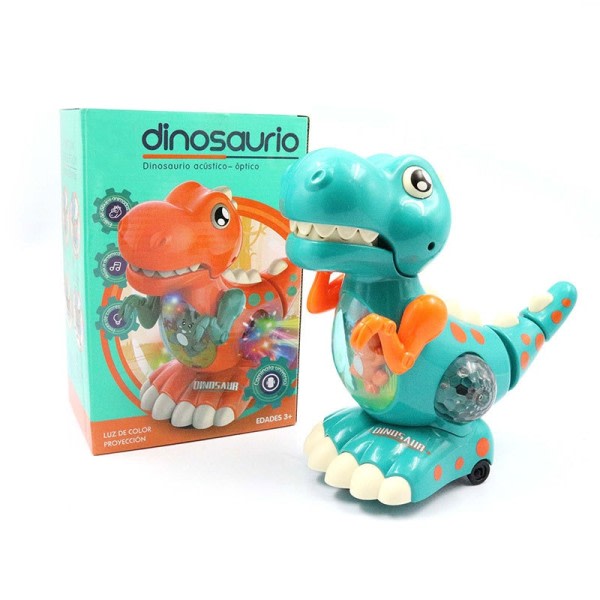 Baby Legetøj Light Up Musical Crawling Dinosaur Legetøj Mave Tid Montessori Sensorisk Interaktivt Elektrisk Legetøj