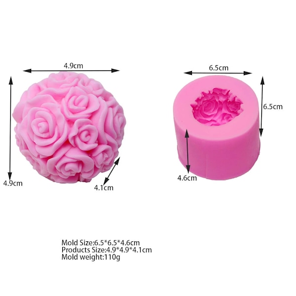 Relief vas ljus tillverkning set rand blomma boll tvål harts silikon form choklad kaka form jul prydnader