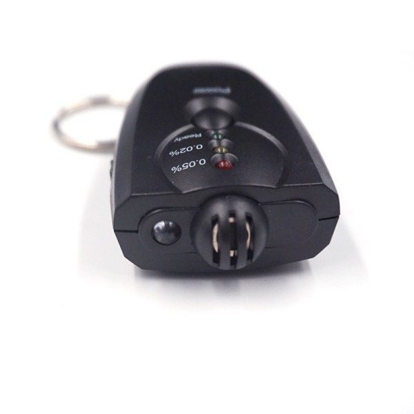 Mini Professionell Digital Breathalyzer Key Chain Alkohol Tester Alkohol Breath Analysera Tester med ficklampa