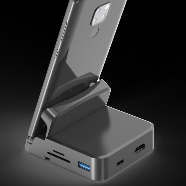 Typ C HUB Docking Station Telefon Ställ Dex Pad Station USB C To HDMI-kompatibel Dock Ström Laddare Kit