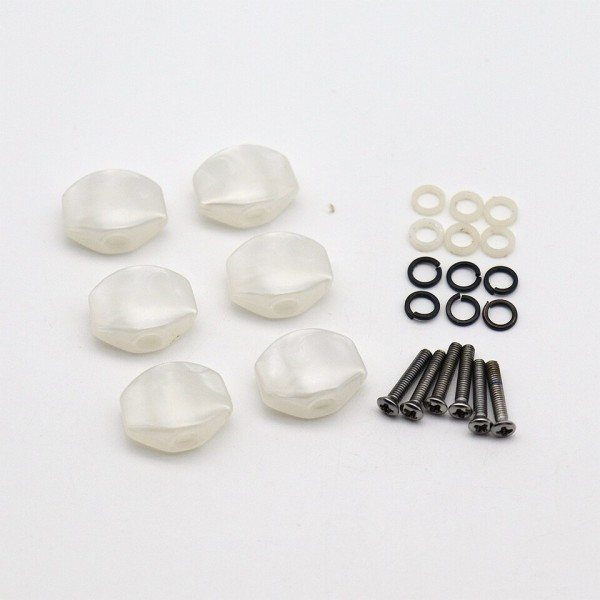 Guitar tunere maskine hoved knapper hvid perle tuning key