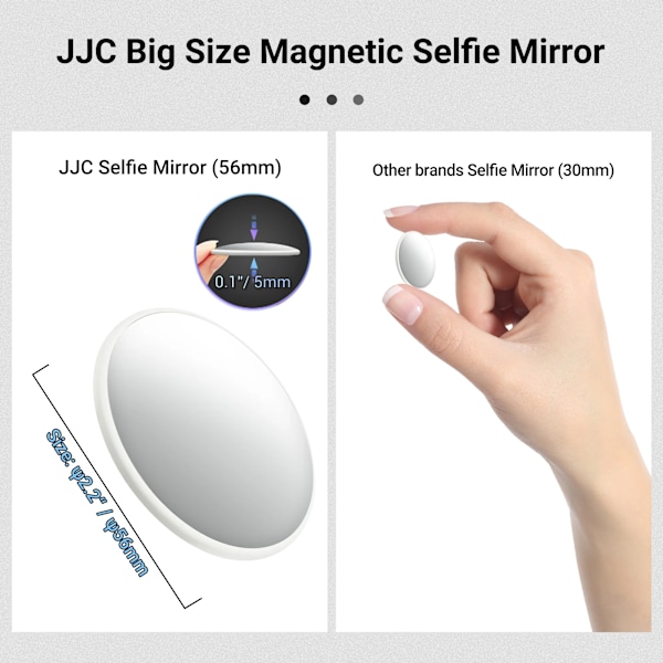 Big Size Magnetic Selfie Mirror for iPhone 15 14 13 12 Pro Max Magsafe Case Phone Selfies Viewfinding -Φ2.2"/56mm