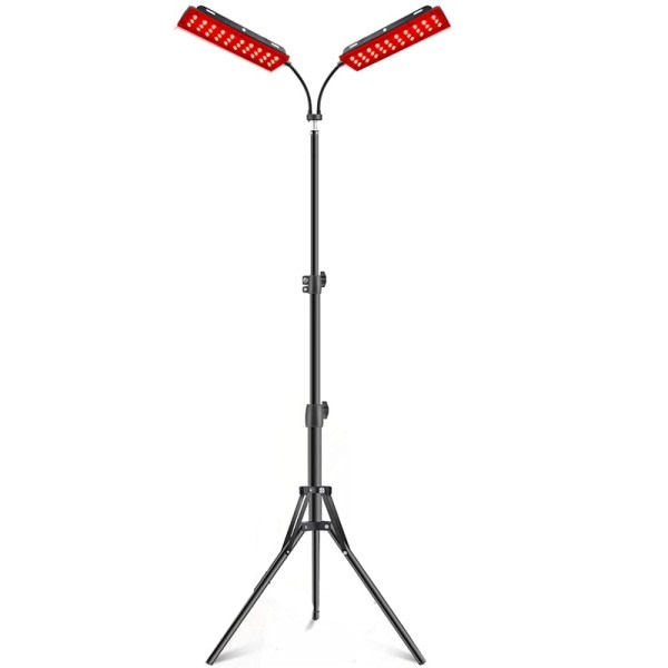 Infrarød lampe rød lys terapi lampe med stativ høyde justerbar brakett rød lys panel