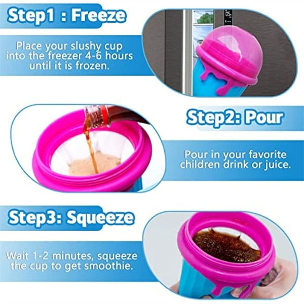 Kapacitet Slushy Cup Sommer Squeeze Hjemmelavet Juice Vand Flaske Quick-Frozen Smoothie Sand Cup