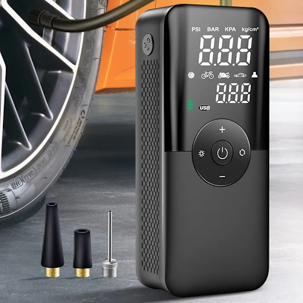 Genopladelig Luft Pumpe Dæk Inflator Bærbar Kompressor Digital Trådløs Bil Dæk Inflator Til Motocykel Cykel bolde