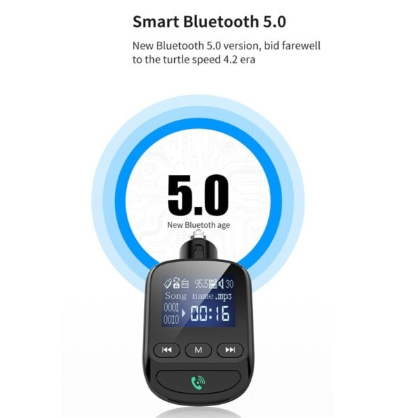 Auto Bluetooth FM Lähetin Langaton Handsfree Audio vastaanotin MP3 soitin USB pikalataus