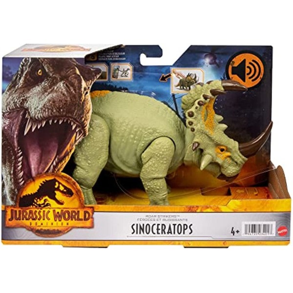 Jurassic World Dominion Roar Strikers Sinoceratops Triceratops Ljud Attack Leksaker